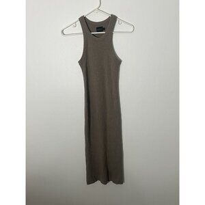 WSLY Ribbed Tank Dress Brown Tan Size Small